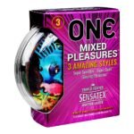 ONE Mixed Pleasures Condoms – 3 Styles Variety Pack (36 Condoms)