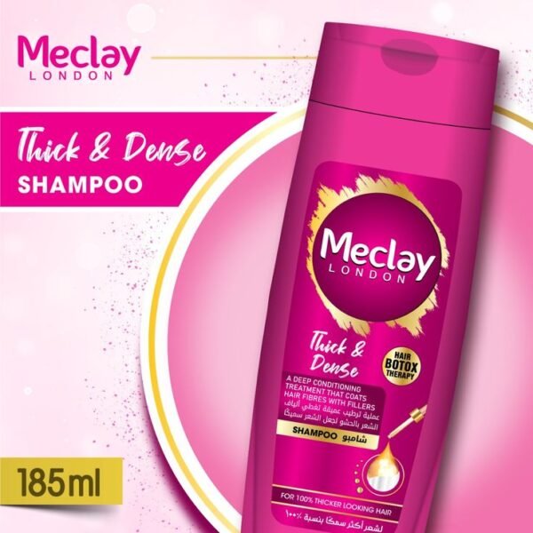 Meclay London Thick & Dense Shampoo – For Fuller, Stronger Looking Hair 185 ml.