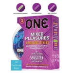 ONE Mixed Pleasures Condoms – 3 Styles Variety Pack (36 Condoms) - Image 3
